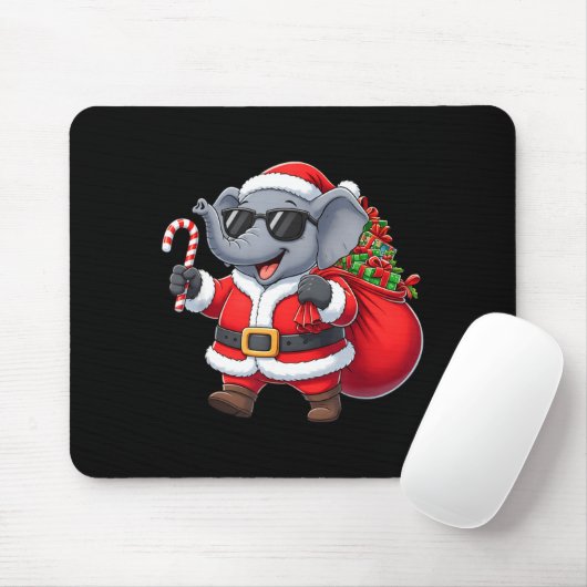 Funny Elephant Christmas Santa Outfit Xmas Boys Gi Mousepad (Mit Mouse)