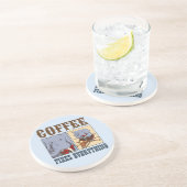 Funny Elephant Coffee behebt alles Cartoon Getränkeuntersetzer (Seite)