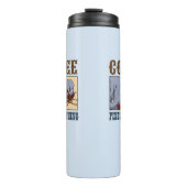 Funny Elephant Coffee behebt alles Cartoon Thermosbecher (Vorderseite)