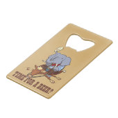 Funny Elephant Cowboy Zeit für ein Bier? Cartoon Geldbeutel Flaschenöffner (Vorderseite Schrägansicht)