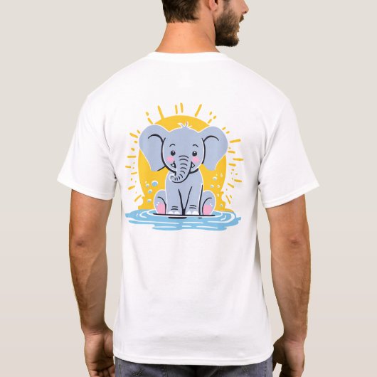 Funny Elephant Design2 T-Shirt (Rückseite)