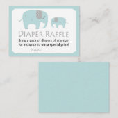 Funny Elephant Diaper Raffle Tickets (Vorne/Hinten)