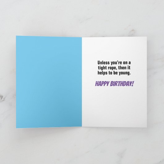 Funny Elephant Foto - Zeitalter ist irrelevant Geb Karte (Innenseite)