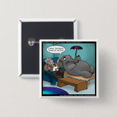 Funny Elephant in Therapie Karten T-Shirts Geschen Button (Vorne & Hinten)