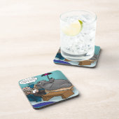 Funny Elephant in Therapy Getränkeuntersetzer (Rechte Seite)