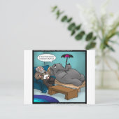 Funny Elephant in Therapy Postkarte (Stehend Vorderseite)