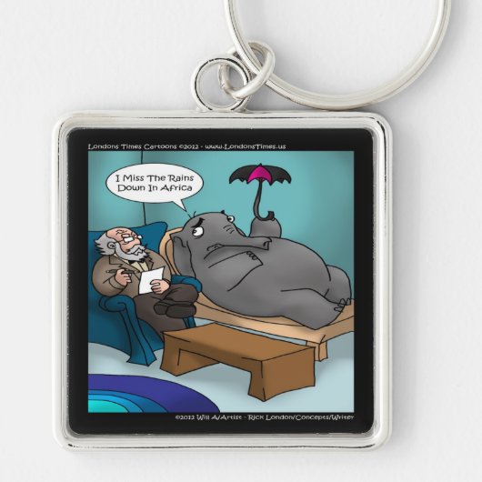 Funny Elephant in Therapy Schlüsselanhänger (Vorne)