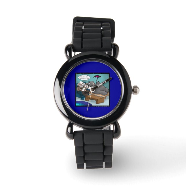 Funny Elephant in Therapy Watch Armbanduhr (Vorderseite)