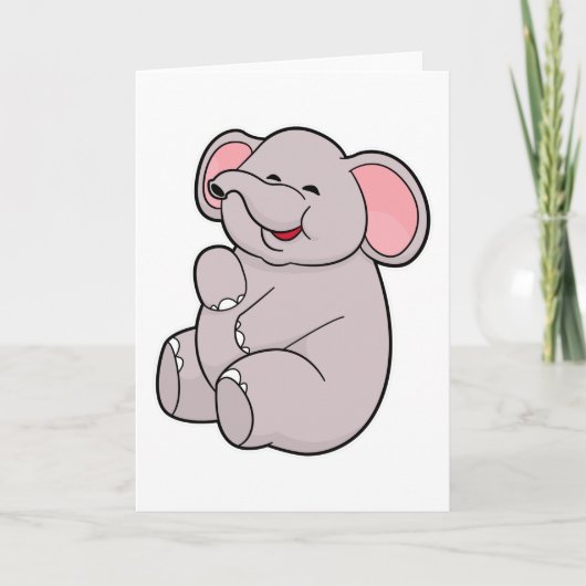 Funny Elephant Karte (Vorderseite)