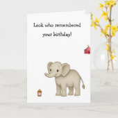 Funny Elephant Memory Age Burn Karte (Gelbe Blume)
