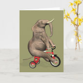 Funny Elephant Riding A Karte (Gelbe Blume)