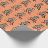 Funny Elephant Rivers Geschenkpapier (Ecke)