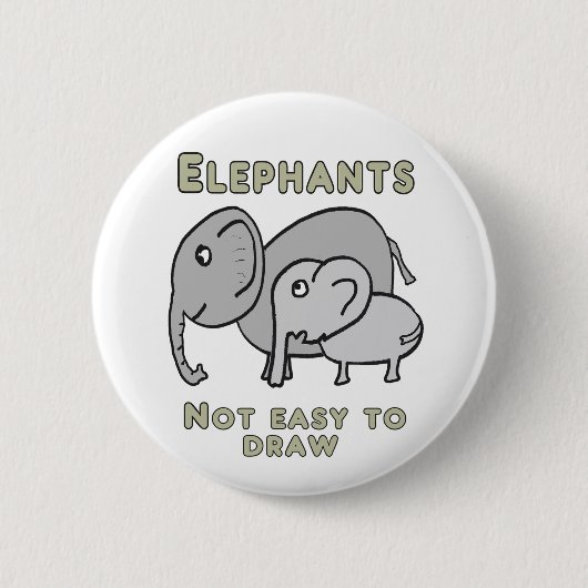 Funny Elephants Button (Vorderseite)