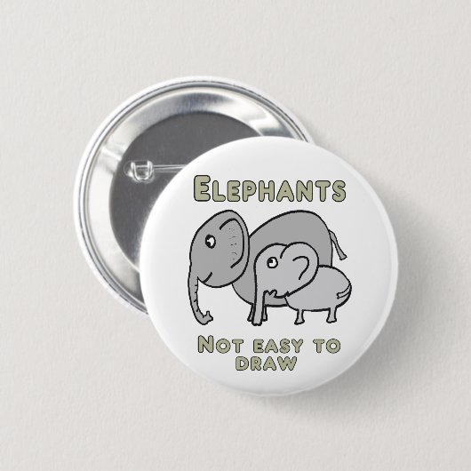 Funny Elephants Button (Vorne & Hinten)