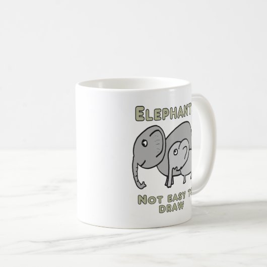Funny Elephants Kaffeetasse (VorderseiteRechts)