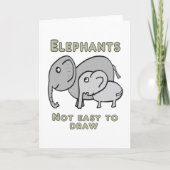 Funny Elephants Karte (Vorderseite)