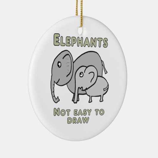 Funny Elephants Keramik Ornament (Rechts)