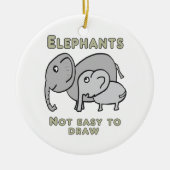 Funny Elephants Keramik Ornament (Vorne)