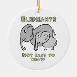 Funny Elephants Keramik Ornament