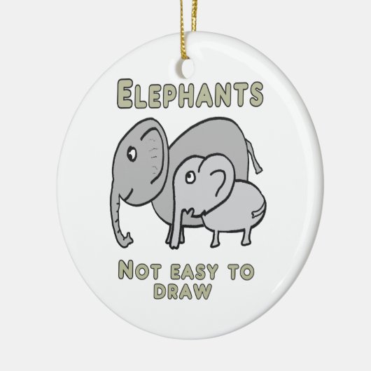 Funny Elephants Keramik Ornament (Links)