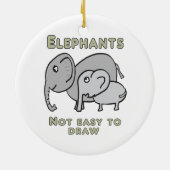 Funny Elephants Keramik Ornament (Hinten)