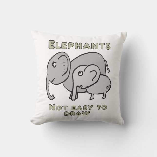 Funny Elephants Kissen (Vorderseite)