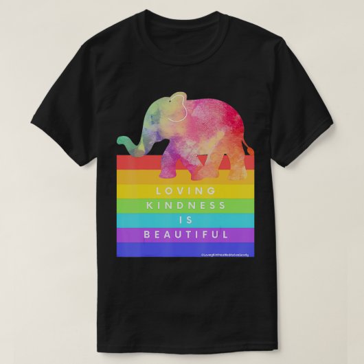 Funny Elephants Schöne Rainbow Love Kindness T-Shirt (Design vorne)
