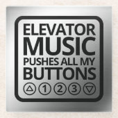 Funny Elevator Music drückt alle meine Tasten Glasuntersetzer (Vorderseite)
