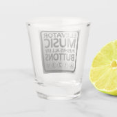 Funny Elevator Music drückt alle meine Tasten Schnapsglas (Rückseite)