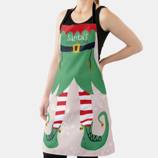 Funny Elf Anzug illustriert den kleinen Helfer des Schürze (InSitu)