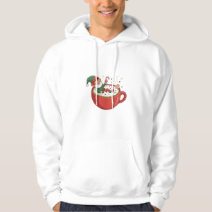 Funny Elf Bathub auf Matcha Drink Hoodie