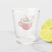 Funny Elf Bathub auf Matcha Drink Schnapsglas (Rückseite)