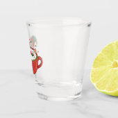 Funny Elf Bathub auf Matcha Drink Schnapsglas (Rechts)