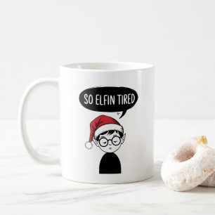 Funny ELF Christmas Morgens Kleine Geschenk Kaffeetasse