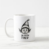 Funny ELF Christmas Morgens Kleine Geschenk Kaffeetasse (Links)