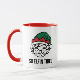 Funny ELF Christmas Morgens Kleine Geschenk Tasse