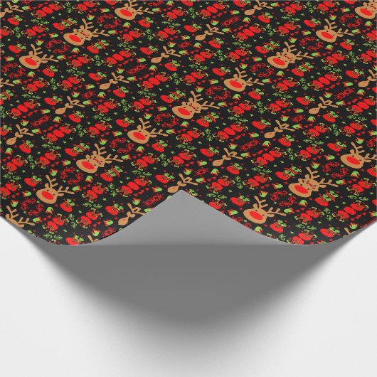 Funny Elf Christmas Wrapping Geschenkpapier (Ecke)