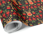 Funny Elf Christmas Wrapping Geschenkpapier (Rolleneckpunkt)