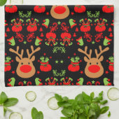 Funny Elf Christmas Wrapping Geschirrtuch (Gefaltet)