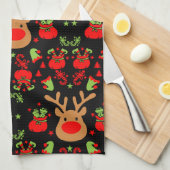 Funny Elf Christmas Wrapping Geschirrtuch (Viertel Falte)