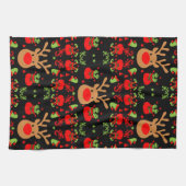 Funny Elf Christmas Wrapping Geschirrtuch (Horizontal)