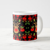 Funny Elf Christmas Wrapping Jumbo-Tasse (Vorderseite Rechts)
