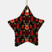 Funny Elf Christmas Wrapping Keramik Ornament (Rechts)