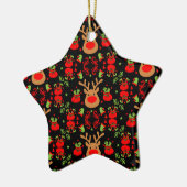 Funny Elf Christmas Wrapping Keramik Ornament (Links)