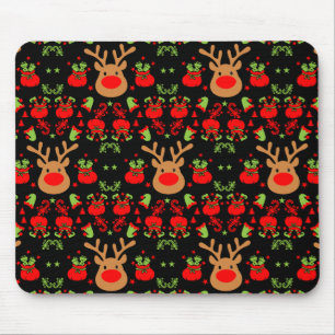 Funny Elf Christmas Wrapping Mousepad