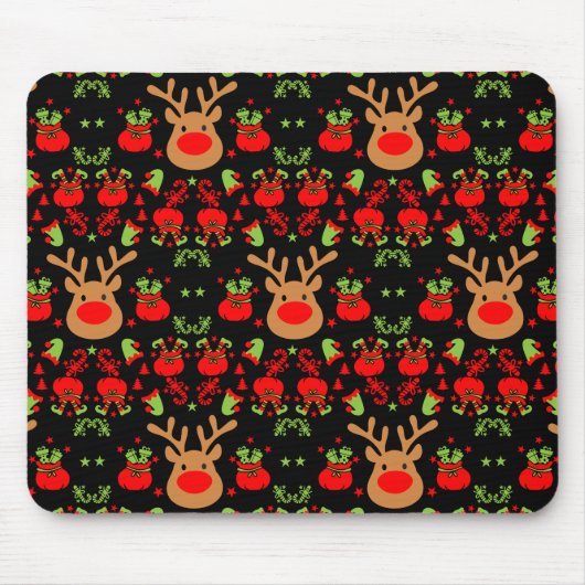 Funny Elf Christmas Wrapping Mousepad (Vorne)