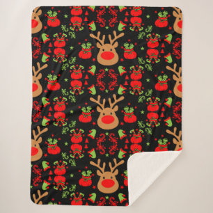 Funny Elf Christmas Wrapping Sherpadecke