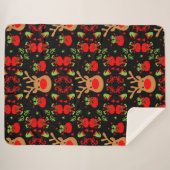 Funny Elf Christmas Wrapping Sherpadecke (Vorderseite (Horizontal))