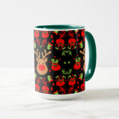 Funny Elf Christmas Wrapping Tasse (VorderseiteRechts)