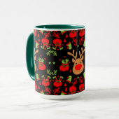 Funny Elf Christmas Wrapping Tasse (Vorderseite Links)